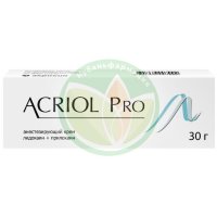 Акриол про крем для наружного и местного применения 2.5% + 2.5% 30г