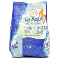 Доктор аква морская соль для ванн 1000г природная