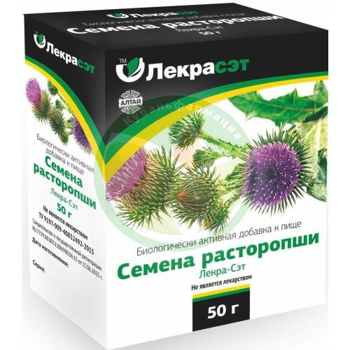 Расторопша семена 50г. чайн. напиток бад /лекра-сэт/ купить в Хадыженске