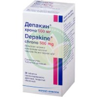 Депакин хроно таблетки пролонгированного действия покрытые оболочкой 500мг №30