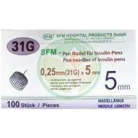 Сфм игла для шприц-ручек №100 31g 0,25 х5мм