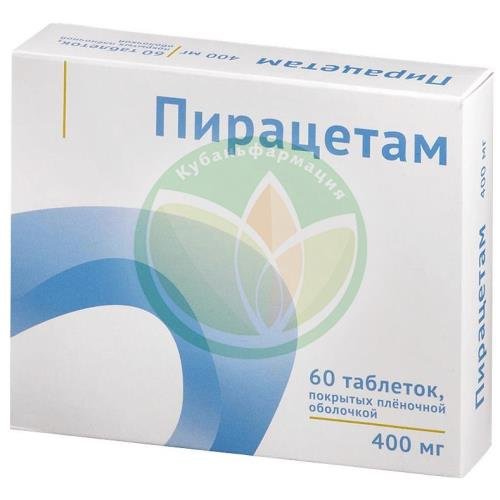Пирацетам таблетки покрытые пленочной оболочкой 400мг №60 купить в Славянском районе