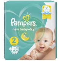 Памперс нью беби драй подгузники для детей №27 размер 2 4-8 кг