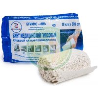 Бгмко-мм бинт гипсовый 10х300 клеевой на марл.основе