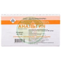 Анальгин раствор для внутривенного и внутримышечного введения 500мг/мл 2мл №10