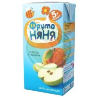 Фрутоняня нектар (сок) 200мл. яблоко + персик б/сах. с 5 мес.