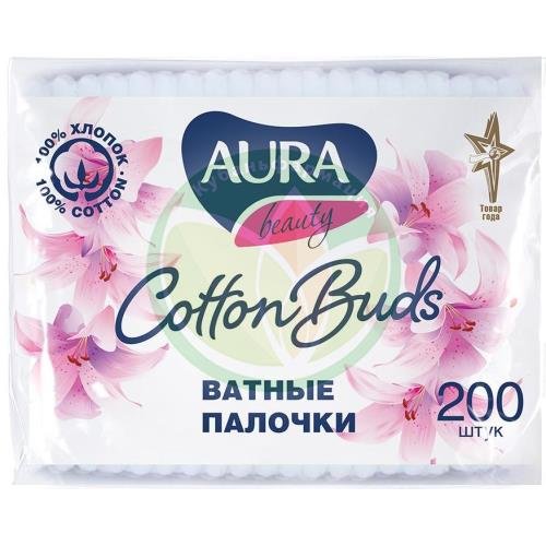 Аура бьюти палочки ватные №200 п/э купить в Хадыженске