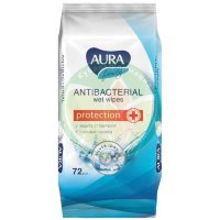 Аура фэмили салфетки влажные №72 а/бактер