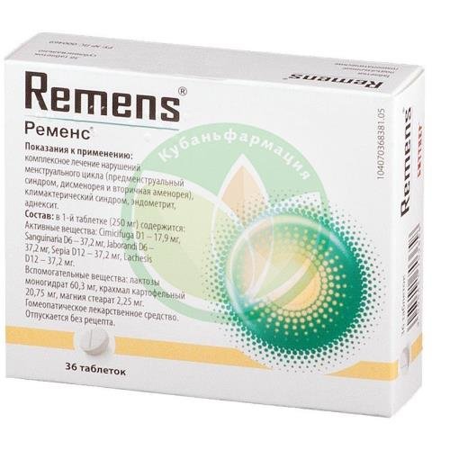 Ременс таблетки подъязычные гомеопатические №36 купить в Курганинском районе