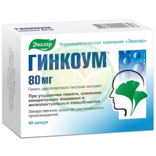 Гинкоум капсулы 80мг №60 купить 