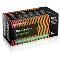 Оланзапин медисорб таблетки покрытые пленочной оболочкой 5мг №28