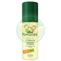 Комарофф аэрозоль 100мл от комаров, клещей, мошек 3в1