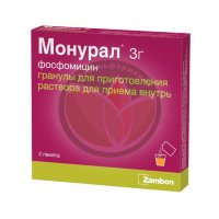Монурал гранулы для приготовления раствора для приема внутрь 3г 6г №2