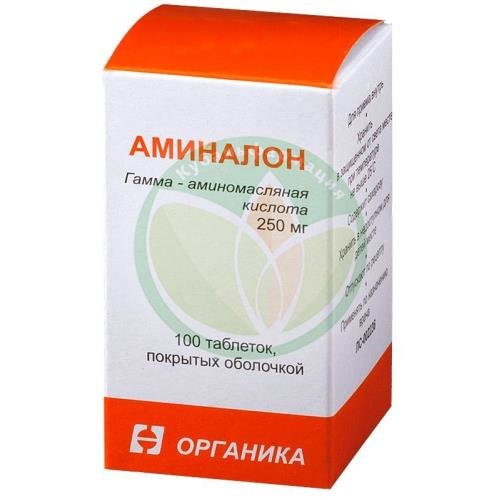 Аминалон таблетки покрытые пленочной оболочкой 250мг №100 купить в Апшеронске