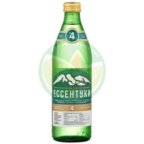 Ессентуки №4 вода минеральная лечебно-столовая 0,45л стекло купить в Сочи