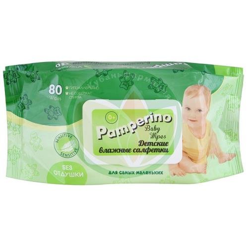 Памперино салфетки влажные для детей №80 б/отдушки купить в Крымском районе