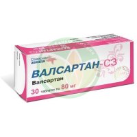 Валсартан-сз таблетки покрытые пленочной оболочкой 80мг №30