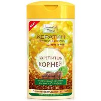 Золотой шелк кератин + протеины шелка шампунь-укрепитель корней 250мл коффеин п/выпадении волос