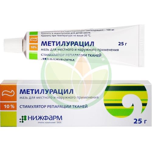 Метилурацил мазь для местного применения 10% 25г купить в Ейске