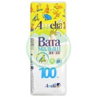 Амелия вата малыш зиг-заг хирург. 100г. н/стер. хлоп.