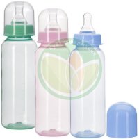 Курносики бутылочка с силиконовой соской 250мл цветная 0мес +  /арт 11130/