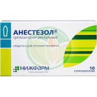 Анестезол суппозитории ректальные 100 мг + 40 мг + 20 мг + 4 мг №10