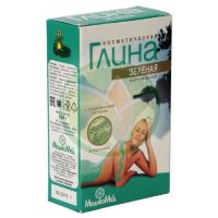 Медикомед глина 100г зеленая с серебром косметическая