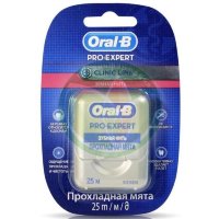 Орал би проэксперт клиник лайн зубная нить 25м прохладная мята