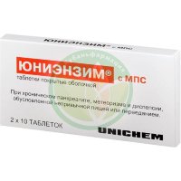 Юниэнзим с мпс таблетки покрытые оболочкой №20
