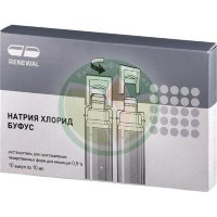 Натрия хлорид буфус растворитель для приготовления лекарственных форм для инъекций 0,9% 10мл №10