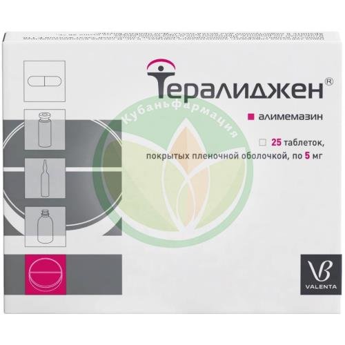 Тералиджен таблетки покрытые пленочной оболочкой 5мг №25 купить в Апшеронске