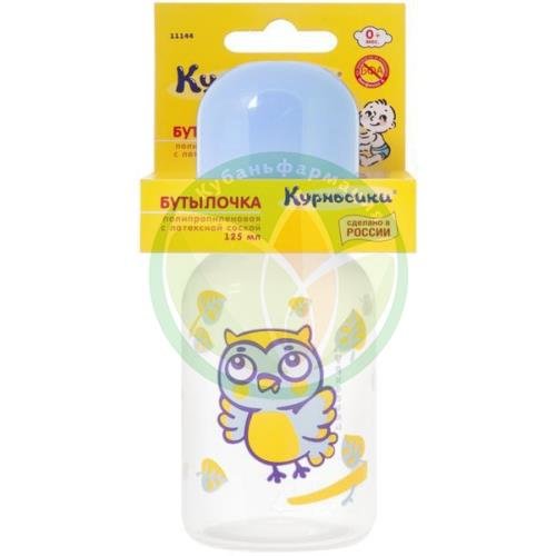 Курносики бутылочка с латексной соской 125мл мои любимые птички 0мес +  /арт 11144/ купить в Туапсинском районе