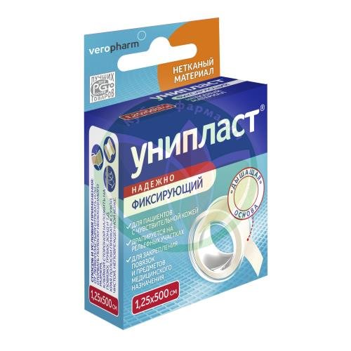 Унипласт лейкопластырь фиксирующий 1,25х500см неткан купить в Туапсинском районе