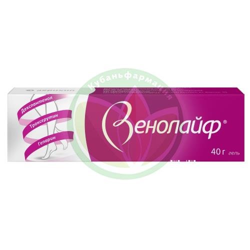 Венолайф гель для наружного применения 0.25% + 5% + 2% 40г купить в Сочи