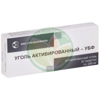 Уголь активированный-убф таблетки 250мг №20