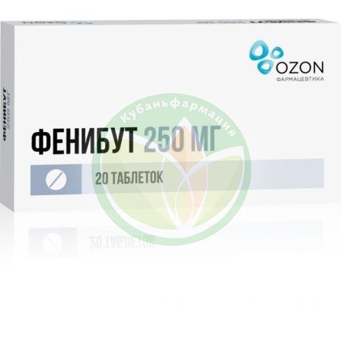 Фенибут таблетки 250мг №20 купить в Кущевском районе