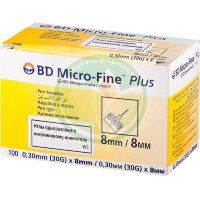Бд микро-файн плюс игла для шприц-ручек №100 30g 0,3х8 мм