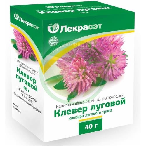 Дары природы клевер луговой  трава 40г. чайн. напиток /лекра-сэт/ купить в Приморско-Ахтарском районе