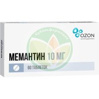 Мемантин таблетки покрытые пленочной оболочкой 10мг №60