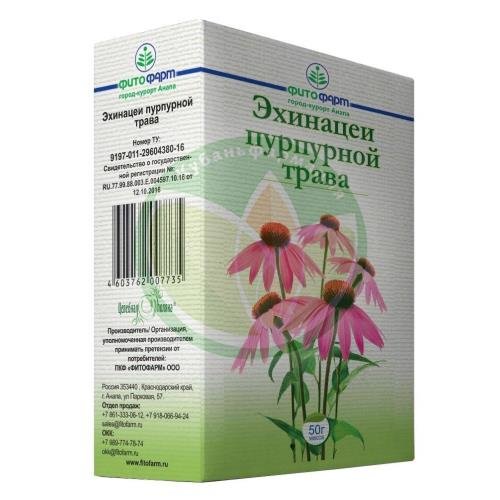 Целебная поляна эхинацеи пурпурной трава 50г купить в Кущевском районе