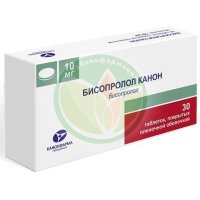 Бисопролол-канон таблетки покрытые пленочной оболочкой 10мг №30