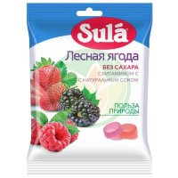 Зула леденцы без сахара 60г витамин с лесная ягода