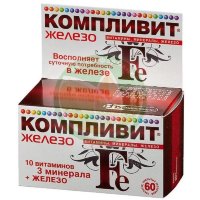 Компливит железо таблетки покрытые оболочкой №60