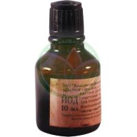 Йод раствор для наружного применения спиртовой 5% 10мл