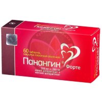 Панангин форте таблетки покрытые пленочной оболочкой 316мг + 280мг №60