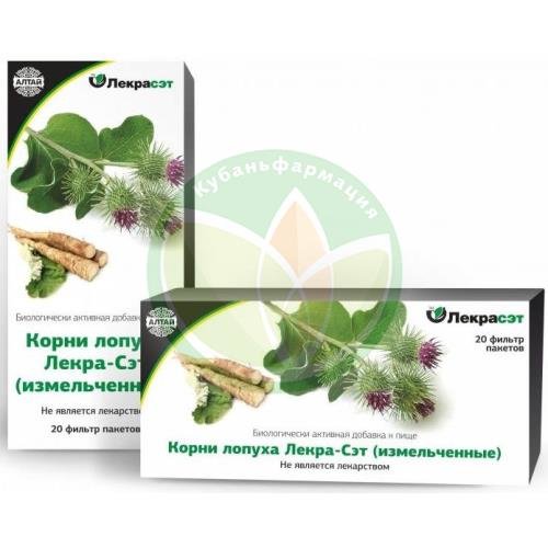Лопуха корень 1,5г. №20 пак. чайн. напиток бад /лекра-сэт/ купить в Армавире