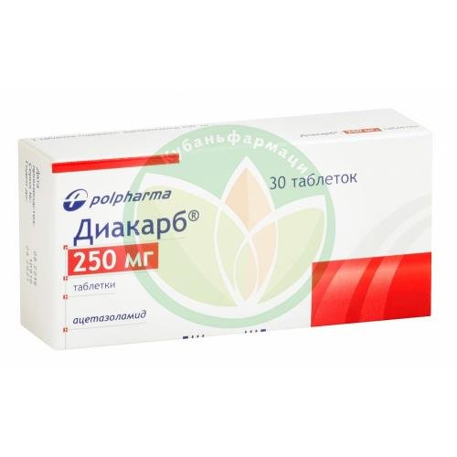 Диакарб таблетки 250мг №30 купить в Ейске