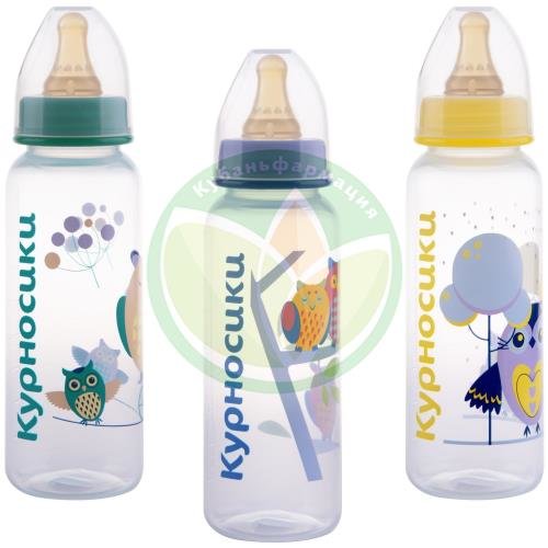 Курносики бутылочка с латексной соской 250мл 0мес +  /арт 11006/ купить в Кореновском районе