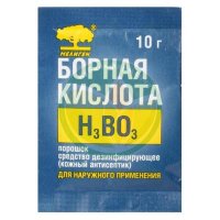 Борная кислота (борка) порошок 10г кожный антисептик