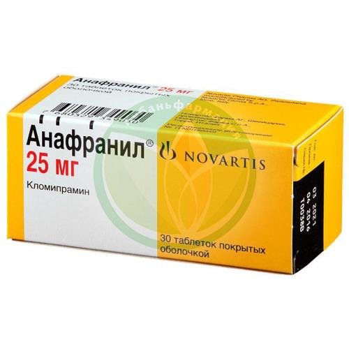 Анафранил таблетки покрытые оболочкой 25мг №30 купить в Краснодаре